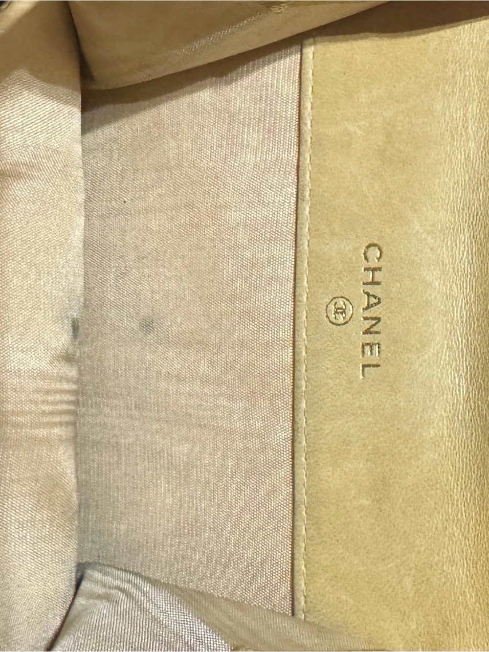 CHANEL Mustard Yellow Caviar Leather Wallet with Embossed CC